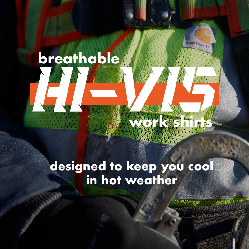 BREATHABLE HI-VIS WORK SHIRTS DESIGNED TO KEEP YOU COOL IN HOT WEATHER